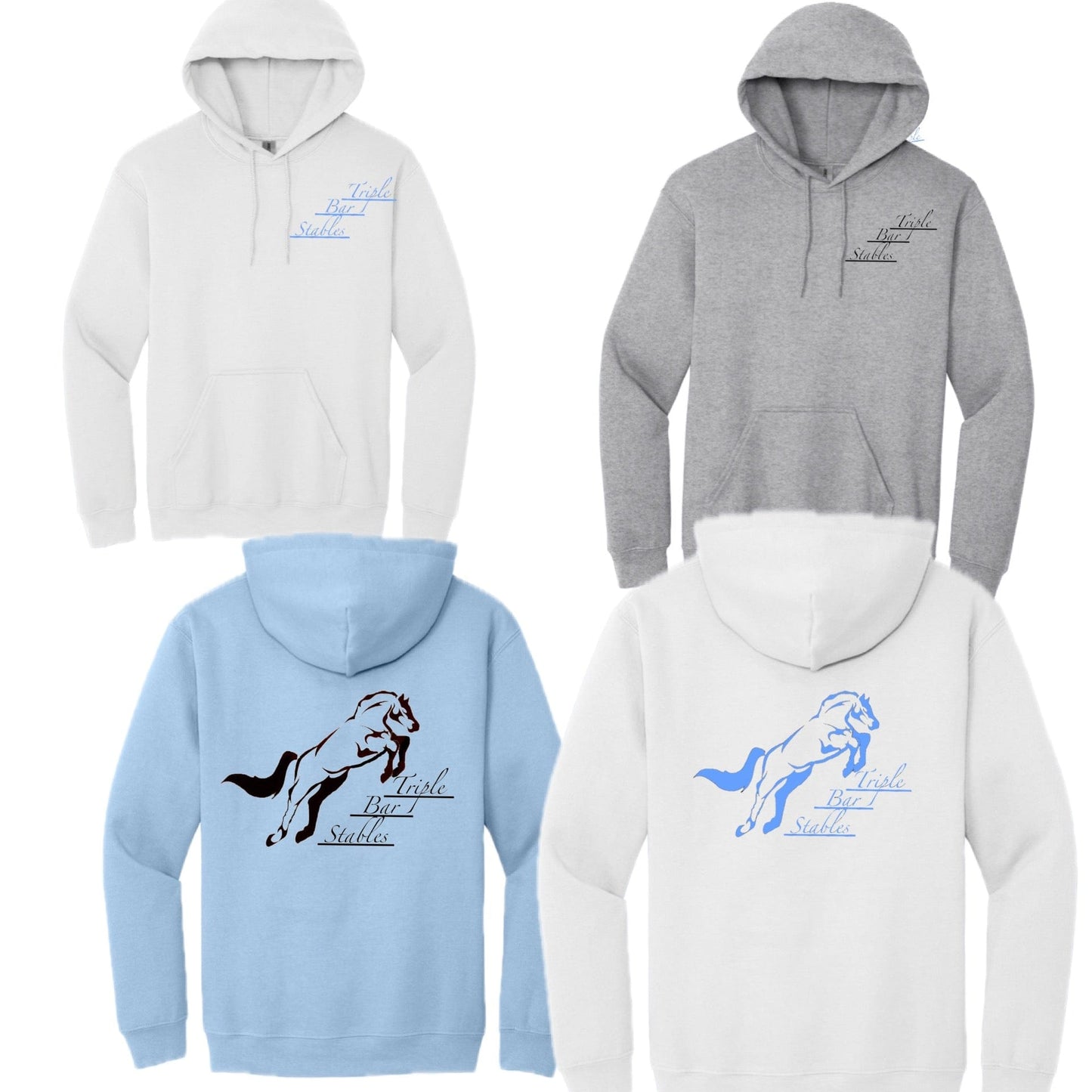 Equestrian Team Apparel Triple Bar Stables- Hoodie equestrian team apparel online tack store mobile tack store custom farm apparel custom show stable clothing equestrian lifestyle horse show clothing riding clothes Triple Bar Stables- Hoodie horses equestrian tack store