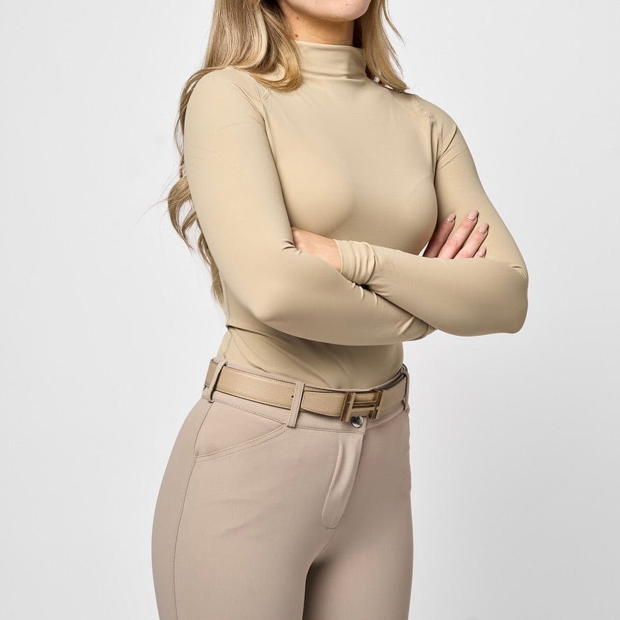 TKEQ Long Sleeve Tech Shirt TKEQ- Chloe High Collar Tech Top equestrian team apparel online tack store mobile tack store custom farm apparel custom show stable clothing equestrian lifestyle horse show clothing riding clothes TKEQ- Chloe High Collar Tech Top horses equestrian tack store
