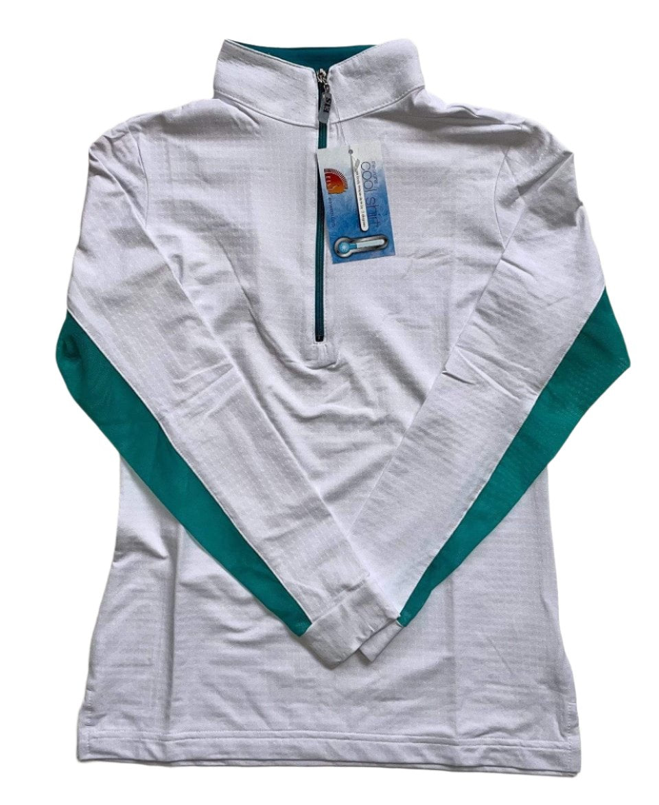 EIS Custom Team Shirts White/Ocean Teal EIS- Sunshirts S equestrian team apparel online tack store mobile tack store custom farm apparel custom show stable clothing equestrian lifestyle horse show clothing riding clothes horses equestrian tack store