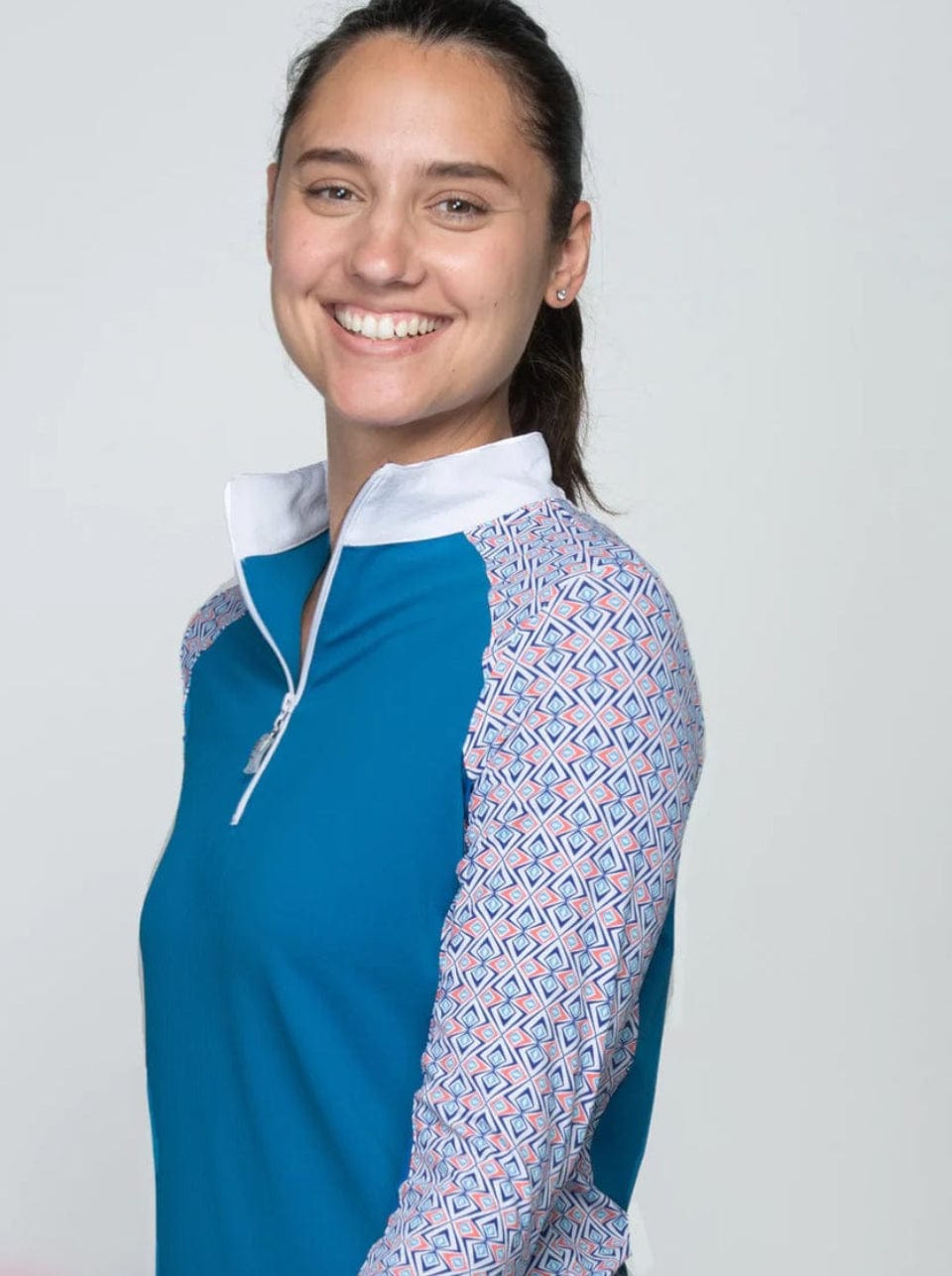 EIS Custom Team Shirts Nautical Blue/Retro Diamond EIS- Sunshirts L equestrian team apparel online tack store mobile tack store custom farm apparel custom show stable clothing equestrian lifestyle horse show clothing riding clothes horses equestrian tack store