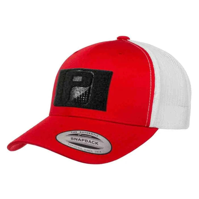 pull patch Hats Red/White Pull Patch Trucker Caps equestrian team apparel online tack store mobile tack store custom farm apparel custom show stable clothing equestrian lifestyle horse show clothing riding clothes Pull Patch Trucker Caps horses equestrian tack store
