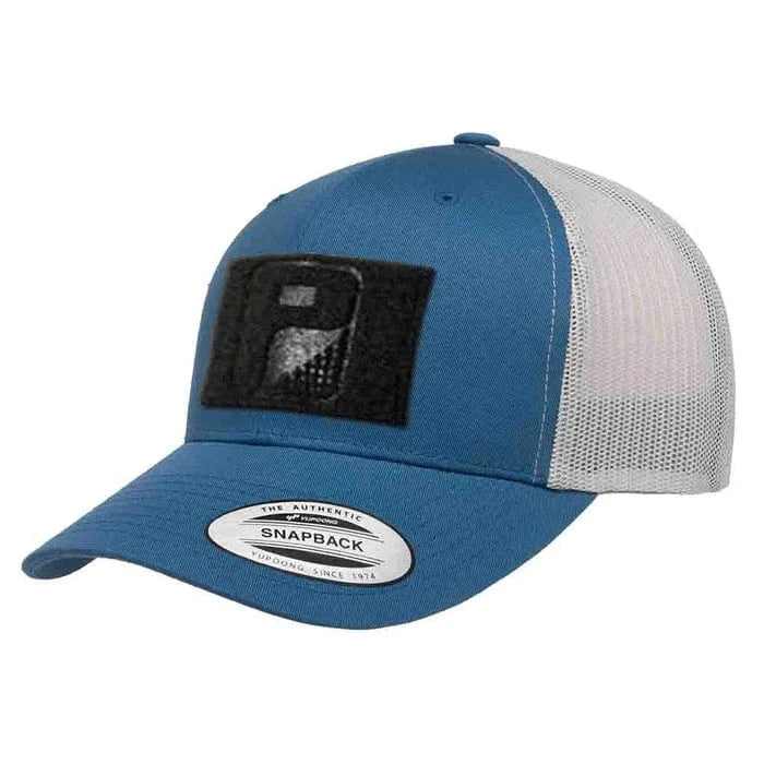 pull patch Hats Steel Blue/Silver Pull Patch Trucker Caps equestrian team apparel online tack store mobile tack store custom farm apparel custom show stable clothing equestrian lifestyle horse show clothing riding clothes Pull Patch Trucker Caps horses equestrian tack store