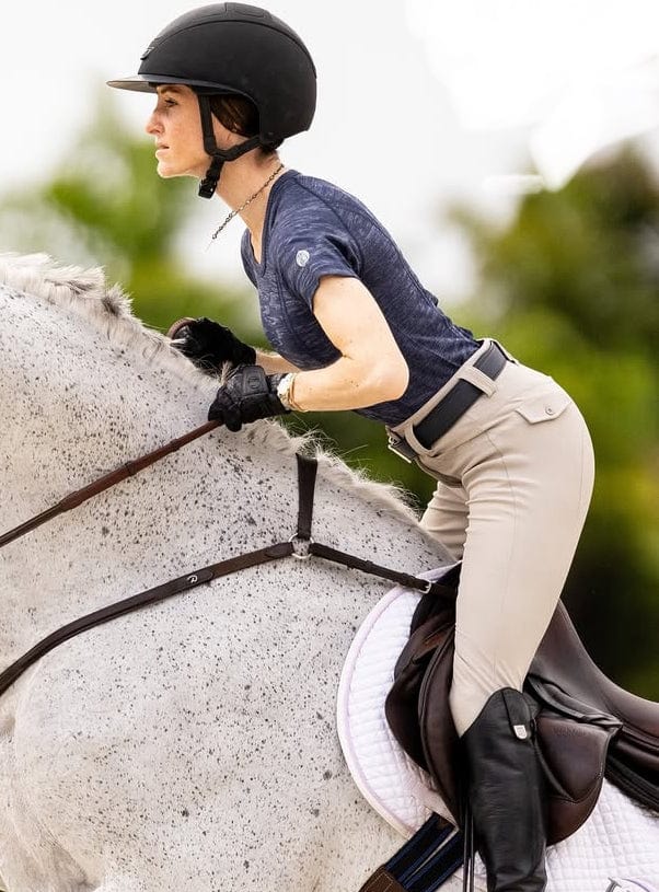 TKEQ Women's Casual Shirt TKEQ- Kennedy Seamless Short Sleeve Shirt- (Denim Camo) equestrian team apparel online tack store mobile tack store custom farm apparel custom show stable clothing equestrian lifestyle horse show clothing riding clothes TKEQ- Kennedy Seamless Short Sleeve Shirt- (Denim Camo) horses equestrian tack store