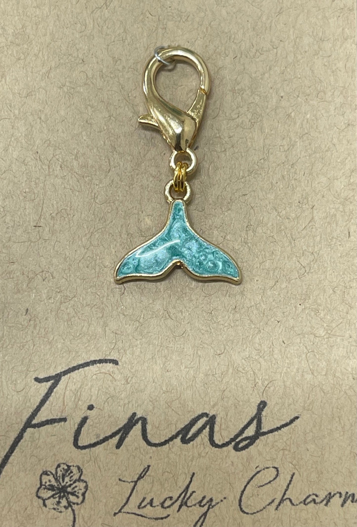 Fina's Lucky Charm charm Whale/Mermaid Tail (Teal) Fina's Lucky Charm equestrian team apparel online tack store mobile tack store custom farm apparel custom show stable clothing equestrian lifestyle horse show clothing riding clothes horses equestrian tack store