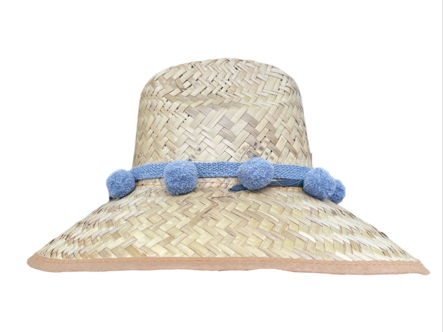 Island Girl Sun Hat Blue Grey / Regular Brim Island Girl Hats- Pom Pom equestrian team apparel online tack store mobile tack store custom farm apparel custom show stable clothing equestrian lifestyle horse show clothing riding clothes Island Girl Hats- Pom Pom horses equestrian tack store