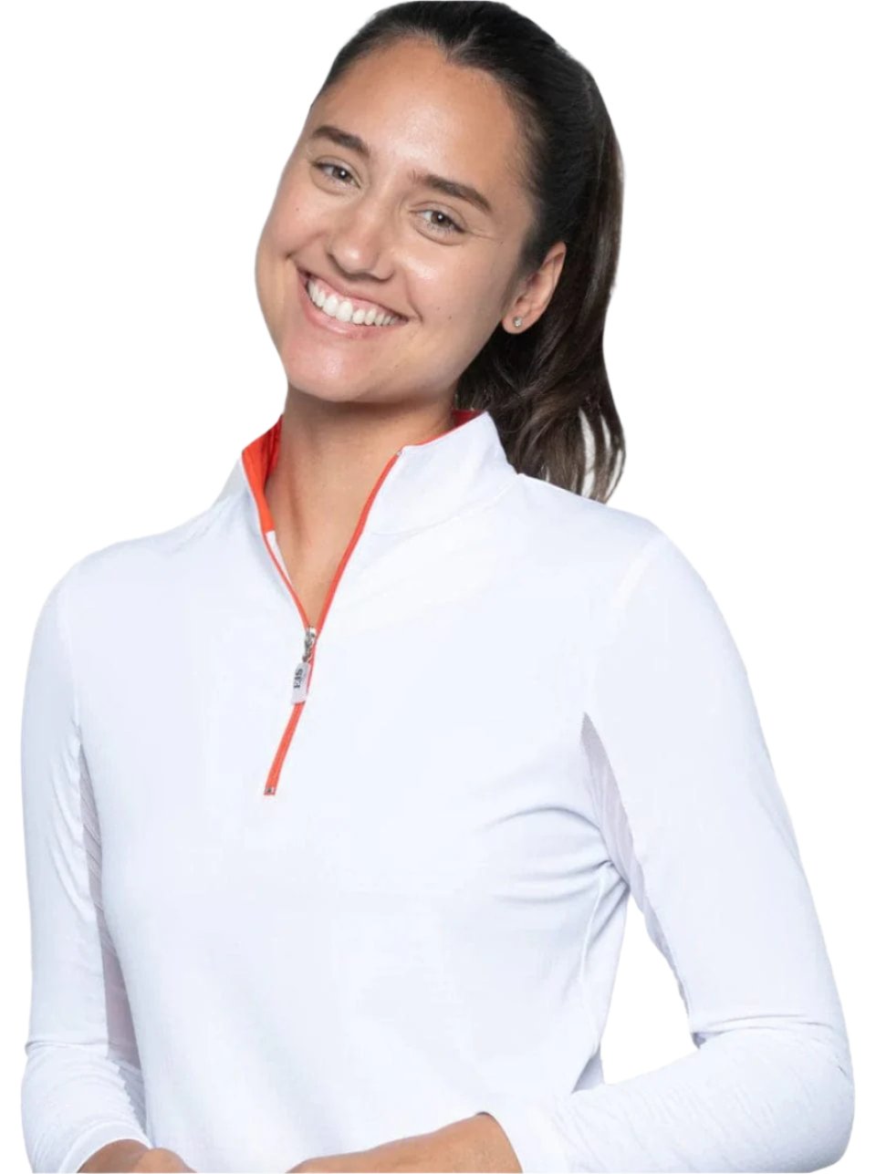 EIS Custom Team Shirts White/Tango EIS- Sunshirts XS equestrian team apparel online tack store mobile tack store custom farm apparel custom show stable clothing equestrian lifestyle horse show clothing riding clothes horses equestrian tack store