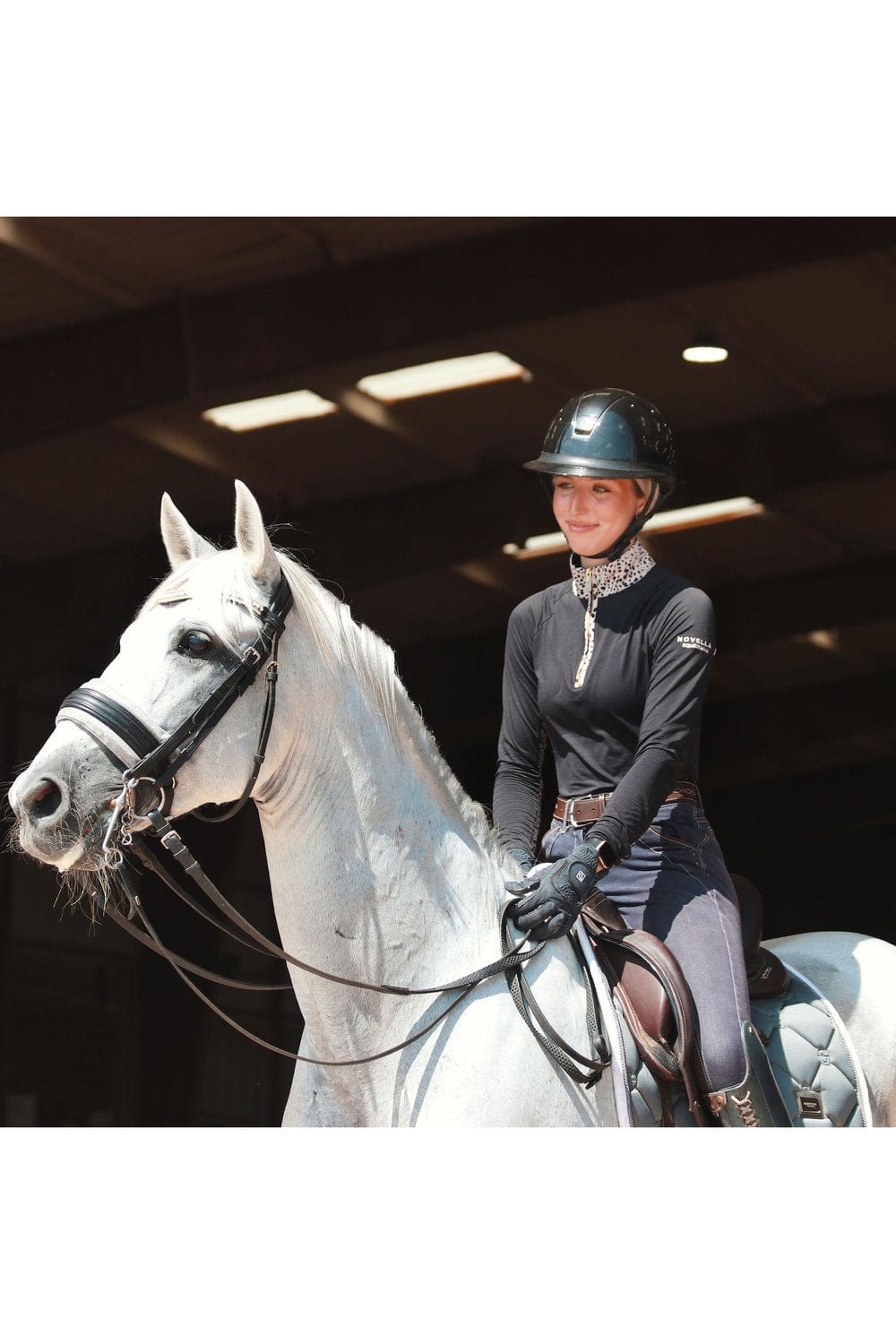 Novella Equestrian Apparel & Accessories Novella Equestrian- Super C 1/4 Zip (Black Cheetah) equestrian team apparel online tack store mobile tack store custom farm apparel custom show stable clothing equestrian lifestyle horse show clothing riding clothes horses equestrian tack store