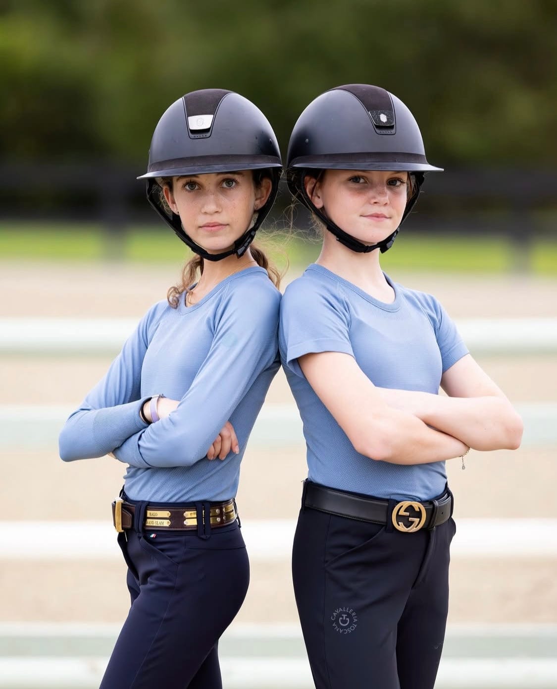 TKEQ Women's Casual Shirt TKEQ- Kennedy Seamless Short Sleeve Shirt- Mini (Denim) equestrian team apparel online tack store mobile tack store custom farm apparel custom show stable clothing equestrian lifestyle horse show clothing riding clothes TKEQ- Kennedy Seamless Short Sleeve Shirt- Mini (Denim) horses equestrian tack store