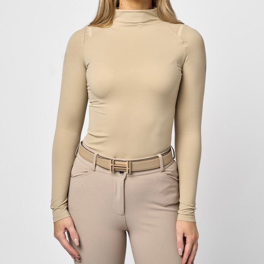 TKEQ Long Sleeve Tech Shirt XS / Cairo TKEQ- Chloe High Collar Tech Top equestrian team apparel online tack store mobile tack store custom farm apparel custom show stable clothing equestrian lifestyle horse show clothing riding clothes TKEQ- Chloe High Collar Tech Top horses equestrian tack store