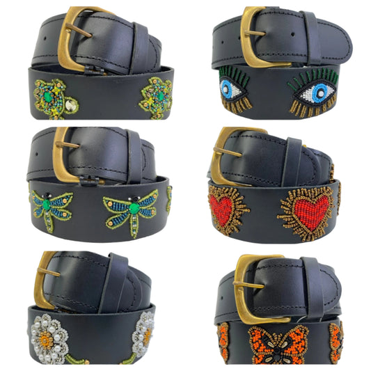 Zinj Designs Belt- 1.75" Beaded (Assorted Designs) equestrian team apparel online tack store mobile tack store custom farm apparel custom show stable clothing equestrian lifestyle horse show clothing riding clothes horses equestrian tack store