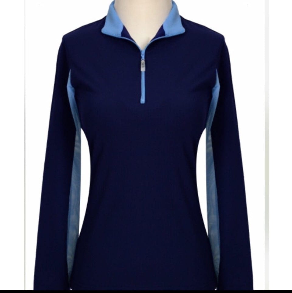 EIS Sunshirt Navy/Powder Blue EIS- 2.0 Sun Shirts Large equestrian team apparel online tack store mobile tack store custom farm apparel custom show stable clothing equestrian lifestyle horse show clothing riding clothes horses equestrian tack store