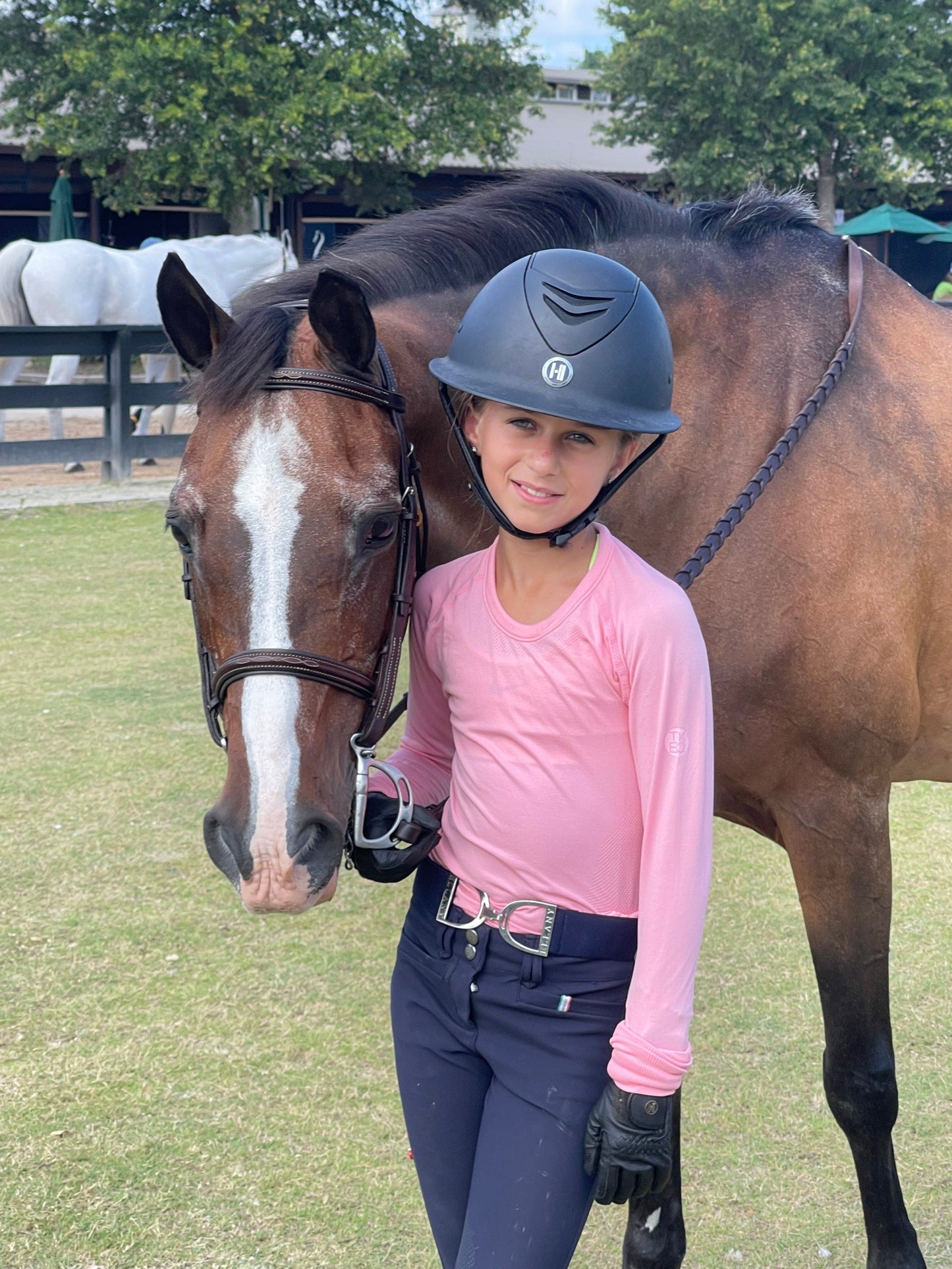 TKEQ Youth Shirt TKEQ- Kennedy Seamless Long Sleeve Shirt- Mini (Candy) equestrian team apparel online tack store mobile tack store custom farm apparel custom show stable clothing equestrian lifestyle horse show clothing riding clothes TKEQ- Kennedy Seamless Long Sleeve Shirt- Mini (Candy) horses equestrian tack store