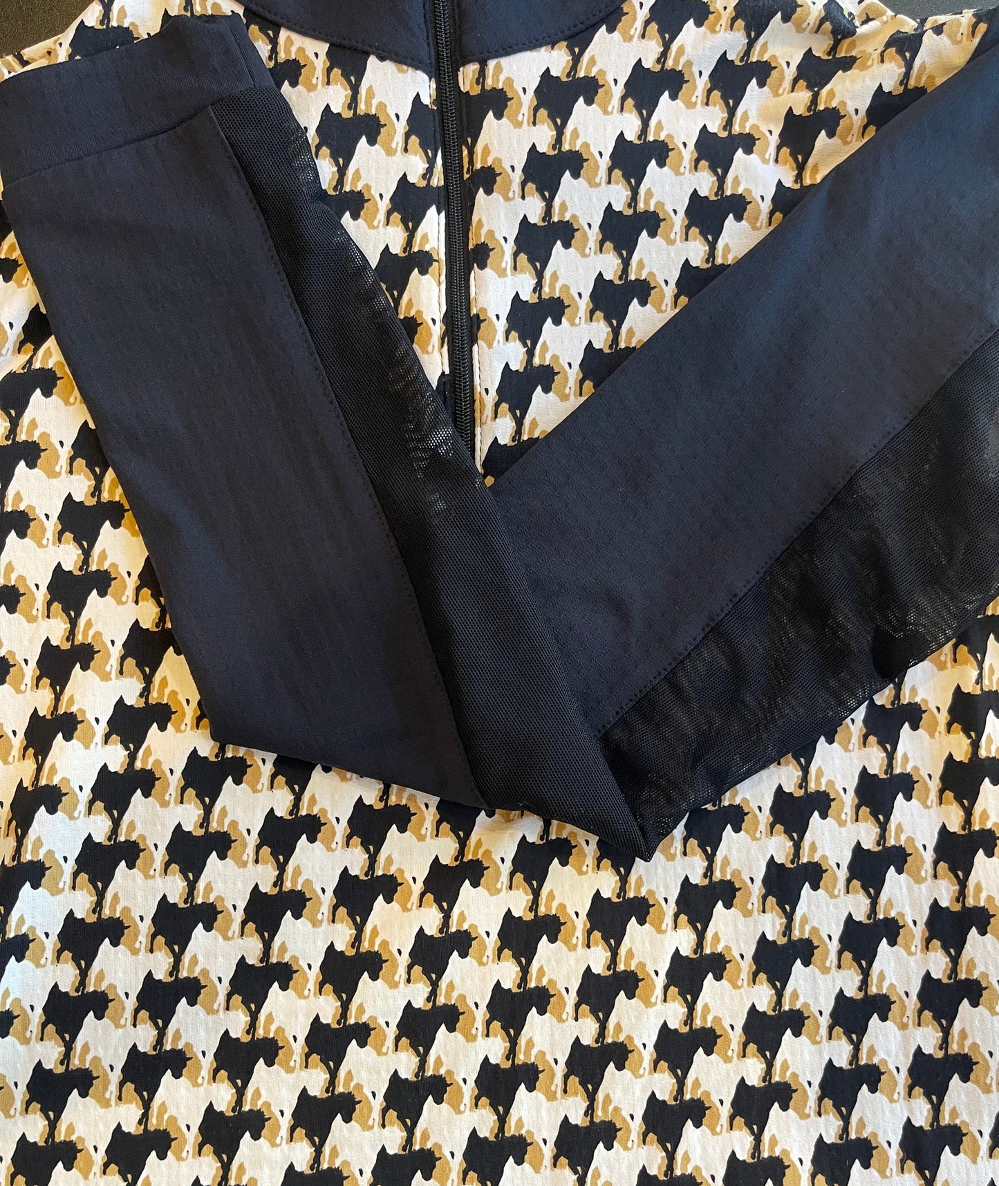 EIS Custom Team Shirts Houndstooth w/Horses EIS- Sunshirts (XS) equestrian team apparel online tack store mobile tack store custom farm apparel custom show stable clothing equestrian lifestyle horse show clothing riding clothes EIS- Sunshirts (XS) horses equestrian tack store