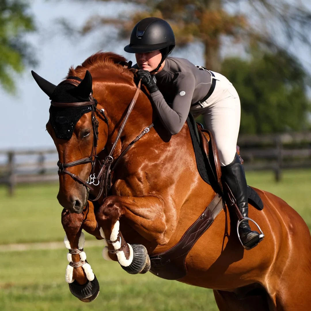TKEQ Long Sleeve Tech Shirt TKEQ- Chloe High Collar Tech Top equestrian team apparel online tack store mobile tack store custom farm apparel custom show stable clothing equestrian lifestyle horse show clothing riding clothes TKEQ- Chloe High Collar Tech Top horses equestrian tack store
