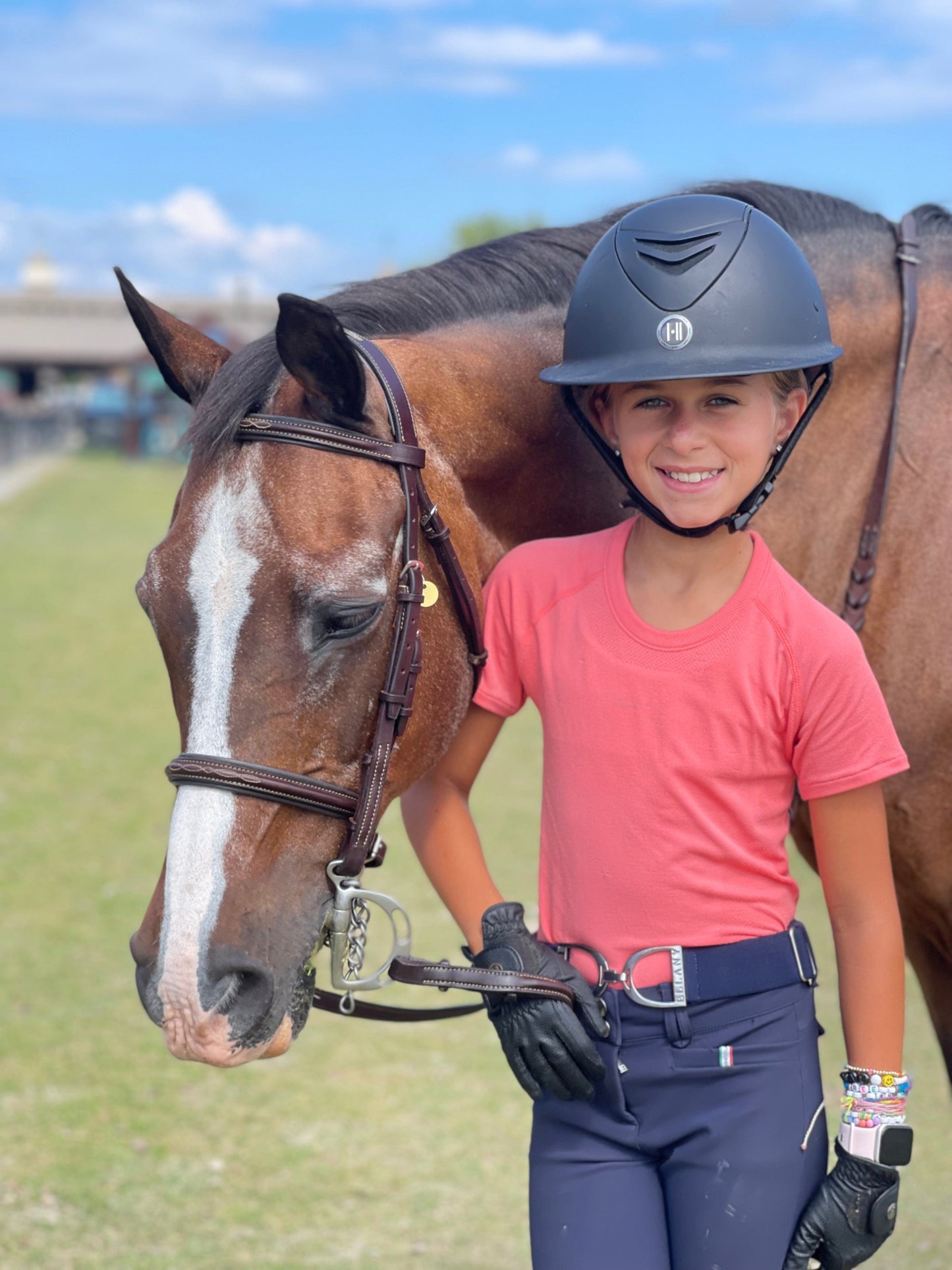 TKEQ Youth Shirt TKEQ- Kennedy Seamless Short Sleeve Shirt- Mini (Juicy) equestrian team apparel online tack store mobile tack store custom farm apparel custom show stable clothing equestrian lifestyle horse show clothing riding clothes TKEQ- Kennedy Seamless Short Sleeve Shirt- Mini (Juicy) horses equestrian tack store