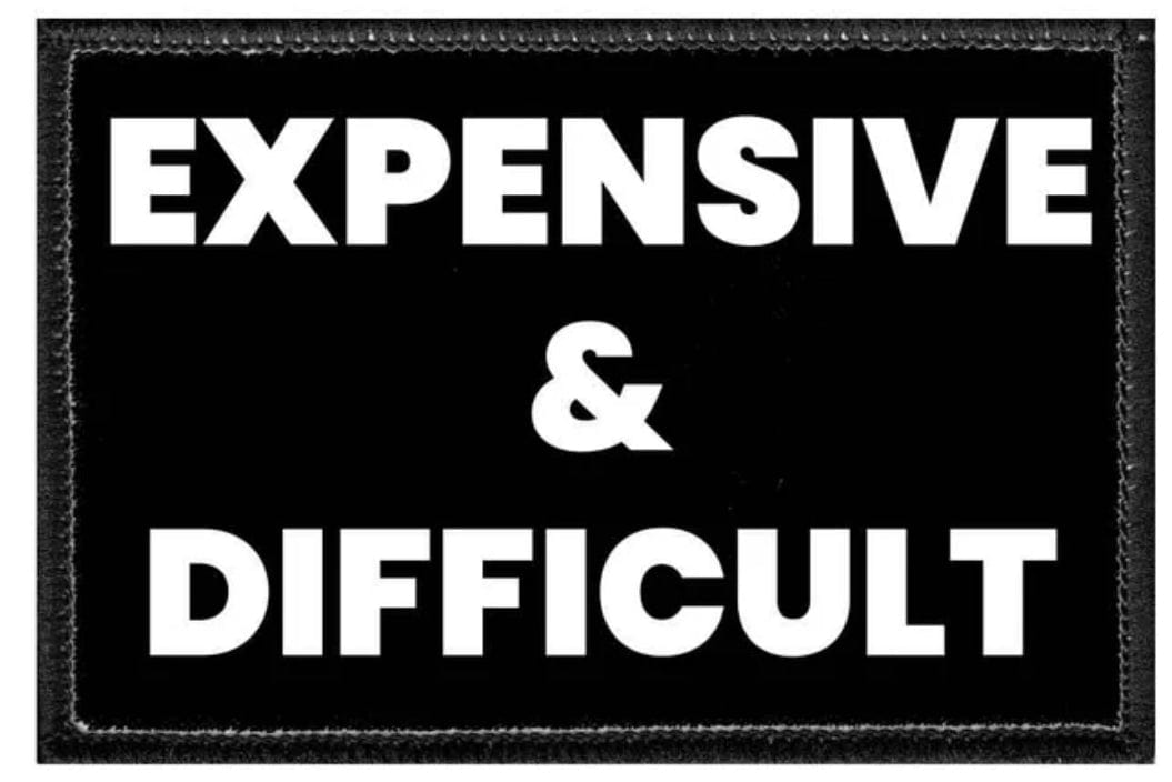 pull patch Hats Expensive & Difficult Pull Patch- Removable Patches (Lifestyle) equestrian team apparel online tack store mobile tack store custom farm apparel custom show stable clothing equestrian lifestyle horse show clothing riding clothes Pull Patch- Removable Patches (Lifestyle) horses equestrian tack store