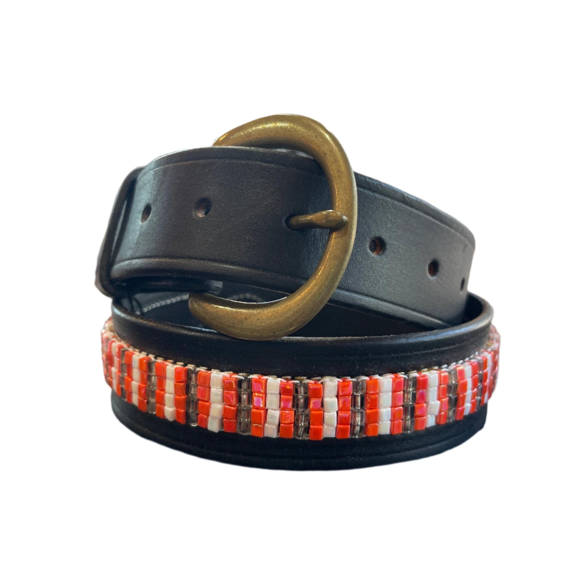 Just Fur Fun Accessory Just Fur Fun- Belts Beaded (Creamsicle) equestrian team apparel online tack store mobile tack store custom farm apparel custom show stable clothing equestrian lifestyle horse show clothing riding clothes Just Fur Fun- Belts Beaded (Creamsicle) horses equestrian tack store