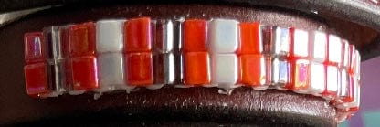 Just Fur Fun Accessory Just Fur Fun- Leather Bracelet (Orange Twist) equestrian team apparel online tack store mobile tack store custom farm apparel custom show stable clothing equestrian lifestyle horse show clothing riding clothes horses equestrian tack store