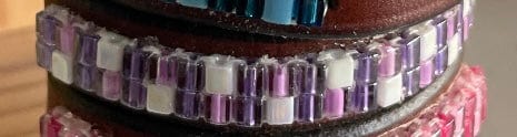 Just Fur Fun Accessory Just Fur Fun- Leather Bracelet (Purple Jewel) equestrian team apparel online tack store mobile tack store custom farm apparel custom show stable clothing equestrian lifestyle horse show clothing riding clothes horses equestrian tack store