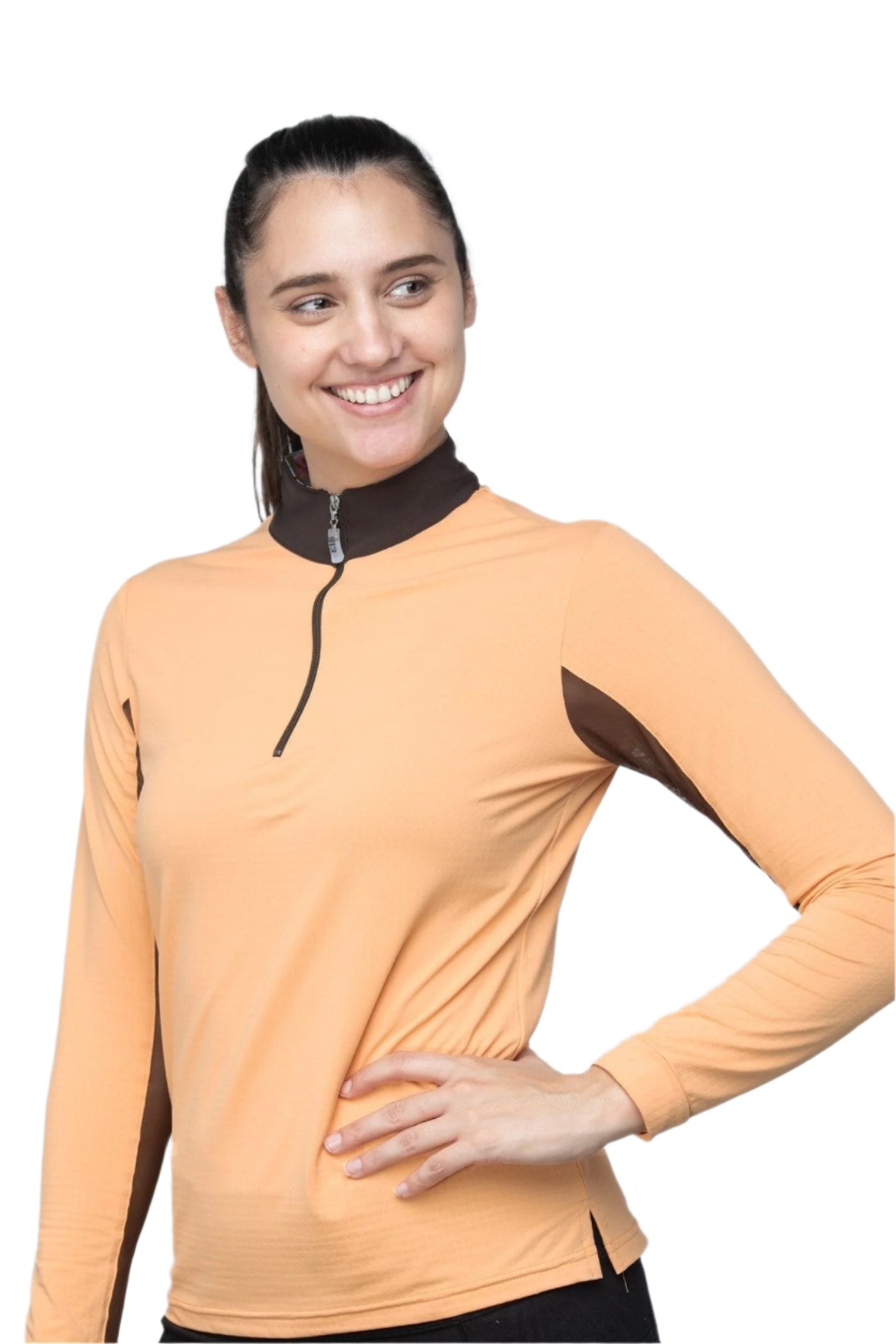 EIS Custom Team Shirts Apricot/Chocolate/Tropical EIS- Sunshirts (XS) equestrian team apparel online tack store mobile tack store custom farm apparel custom show stable clothing equestrian lifestyle horse show clothing riding clothes horses equestrian tack store