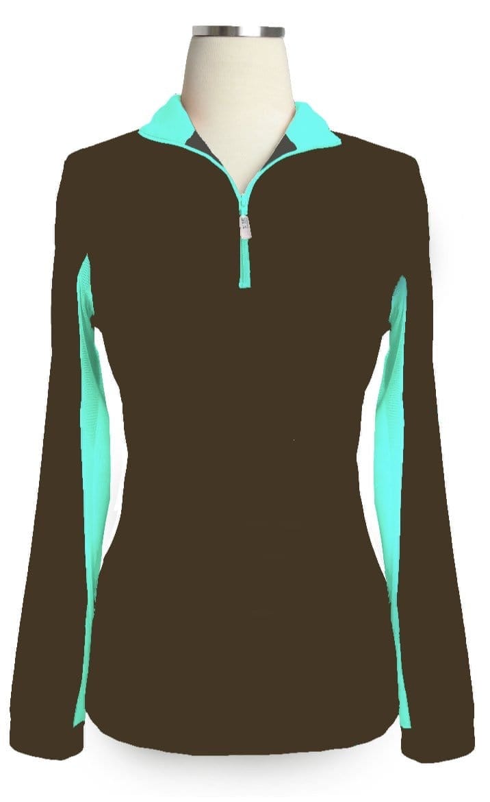 EIS Custom Team Shirts Java/Mint/Mint EIS- Sunshirts (XS) equestrian team apparel online tack store mobile tack store custom farm apparel custom show stable clothing equestrian lifestyle horse show clothing riding clothes horses equestrian tack store