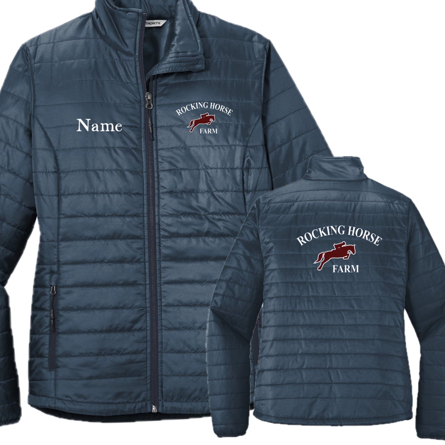 Equestrian Team Apparel XS / Ladies Rocking Horse Farm - Puffy Jacket equestrian team apparel online tack store mobile tack store custom farm apparel custom show stable clothing equestrian lifestyle horse show clothing riding clothes Rocking Horse Farm - Puffy Jacket horses equestrian tack store