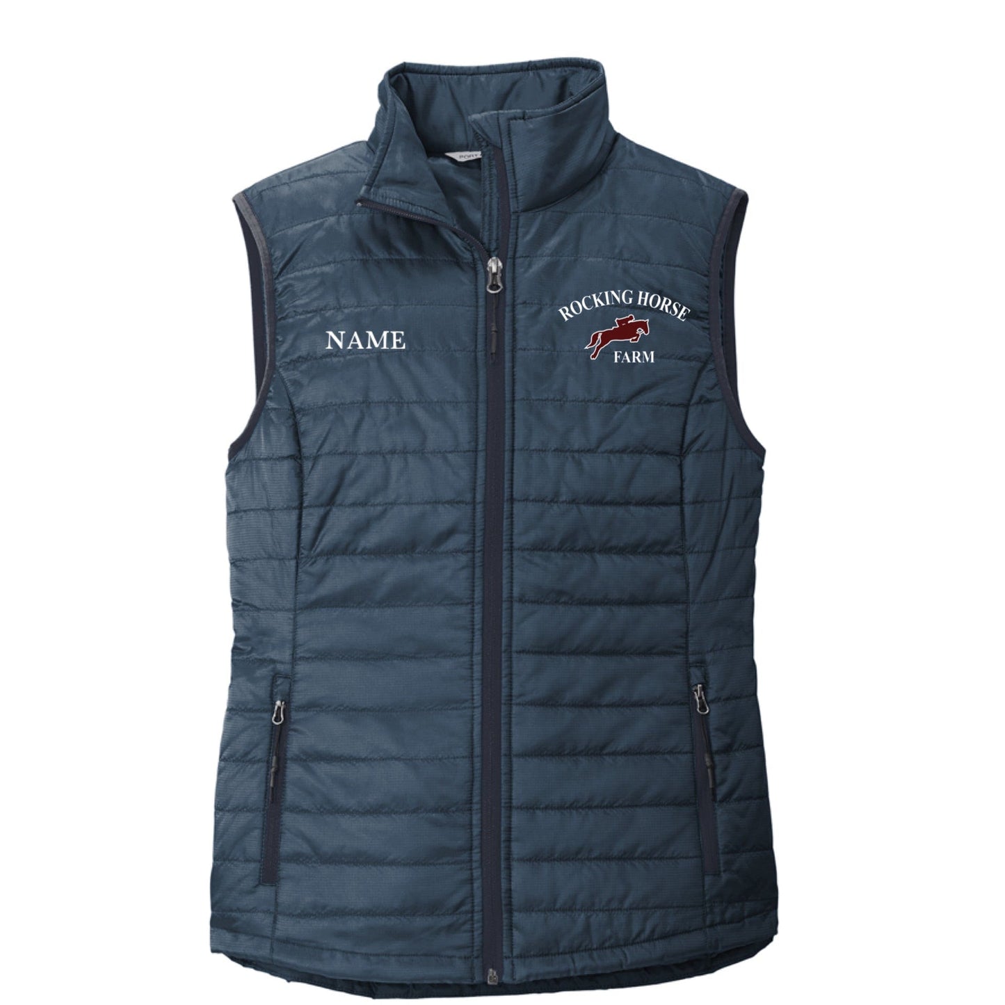 Equestrian Team Apparel XS / Ladies Rocking Horse Farm - Puffy Vest equestrian team apparel online tack store mobile tack store custom farm apparel custom show stable clothing equestrian lifestyle horse show clothing riding clothes Rocking Horse Farm - Puffy Vest horses equestrian tack store