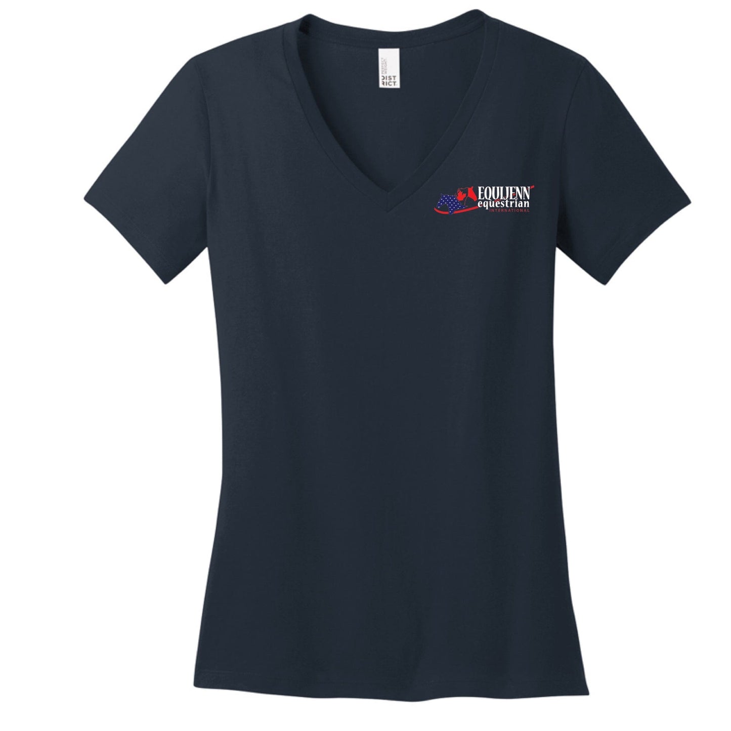 Equestrian Team Apparel Navy / XS Equijenn Equestrian International - V neck tee equestrian team apparel online tack store mobile tack store custom farm apparel custom show stable clothing equestrian lifestyle horse show clothing riding clothes Equijenn Equestrian International - V neck tee horses equestrian tack store