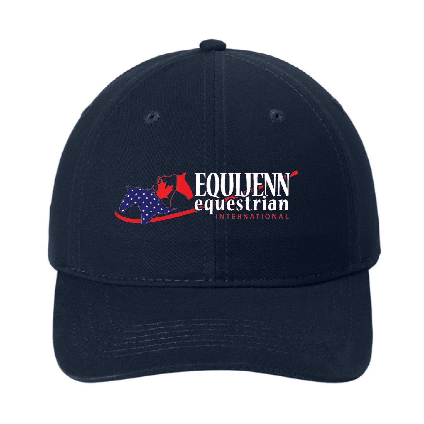 Equestrian Team Apparel Navy Equijenn Equestrian International - Baseball Cap equestrian team apparel online tack store mobile tack store custom farm apparel custom show stable clothing equestrian lifestyle horse show clothing riding clothes Equijenn Equestrian International - Baseball Cap horses equestrian tack store
