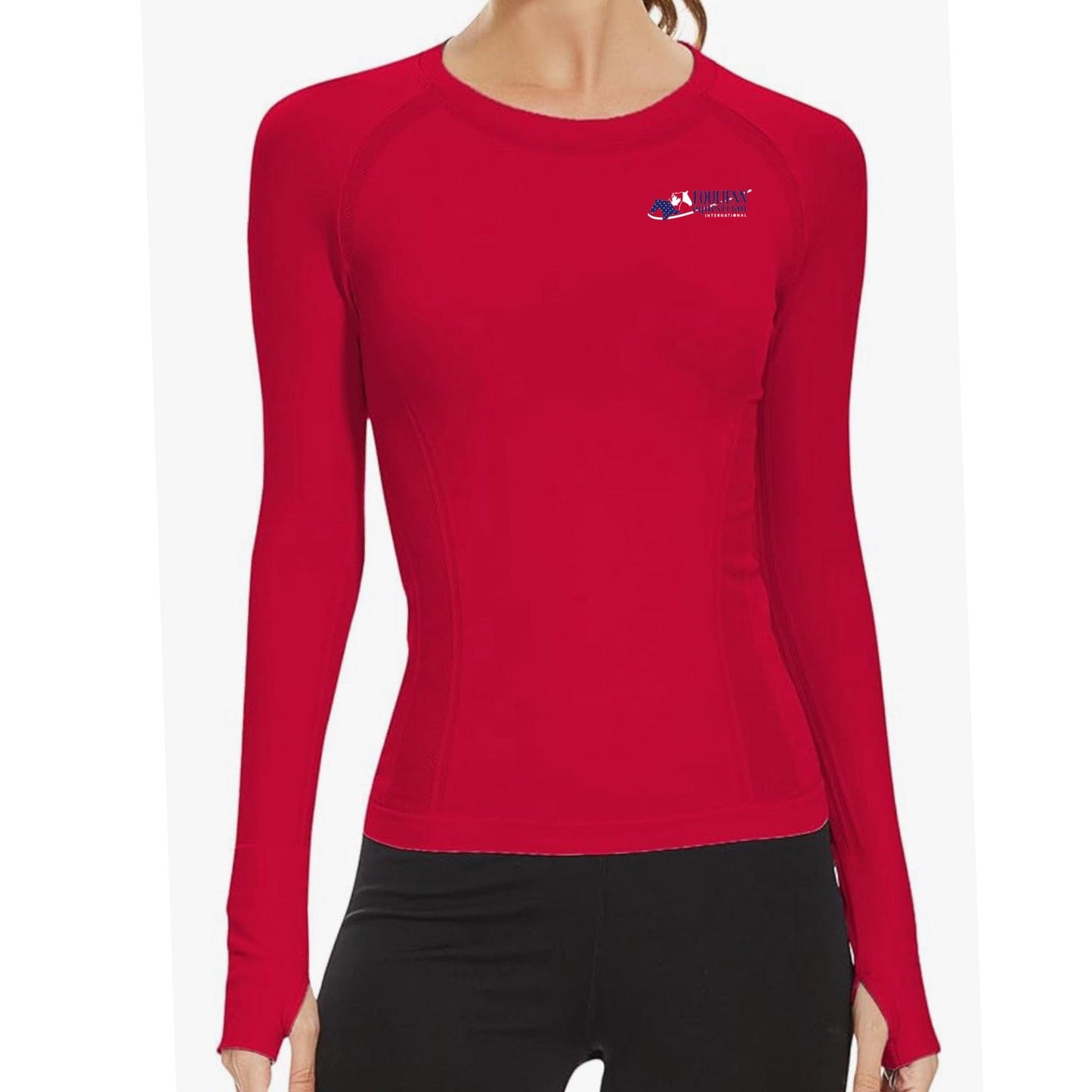 Equestrian Team Apparel Red / XS / Long Sleeve Equijenn Equestrian International - Tech Shirt equestrian team apparel online tack store mobile tack store custom farm apparel custom show stable clothing equestrian lifestyle horse show clothing riding clothes Equijenn Equestrian International - Tech Shirt horses equestrian tack store