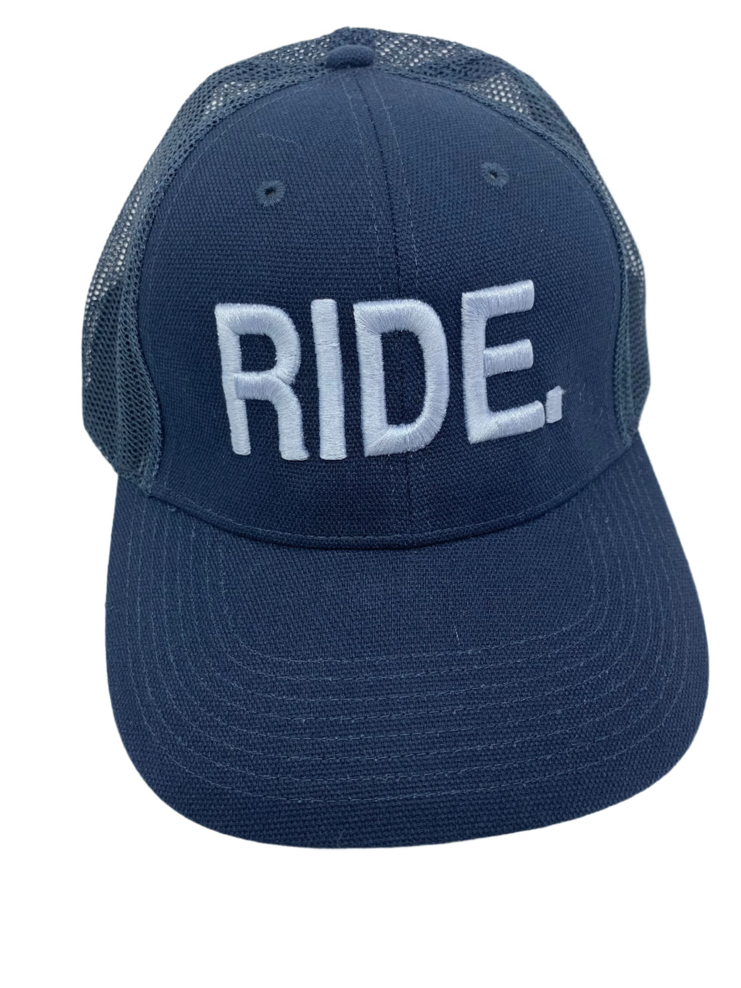 Equestrian Team Apparel Custom Team Hats Navy/Grey Trucker Cap-RIDE. equestrian team apparel online tack store mobile tack store custom farm apparel custom show stable clothing equestrian lifestyle horse show clothing riding clothes horses equestrian tack store