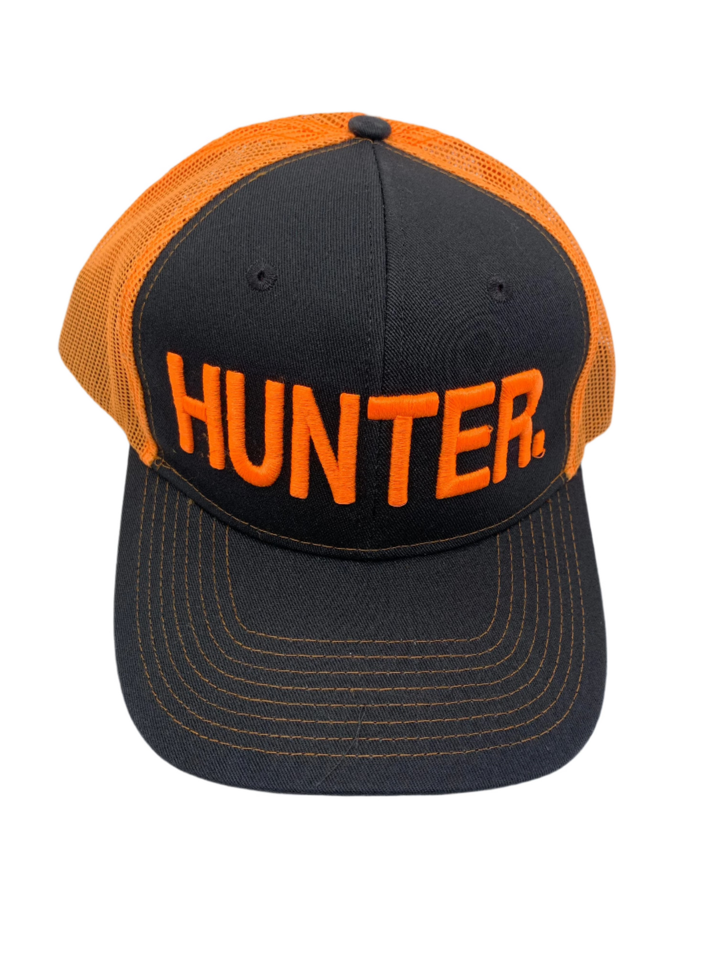 Equestrian Team Apparel Custom Team Hats Orange/Grey Trucker Cap-HUNTER. equestrian team apparel online tack store mobile tack store custom farm apparel custom show stable clothing equestrian lifestyle horse show clothing riding clothes horses equestrian tack store