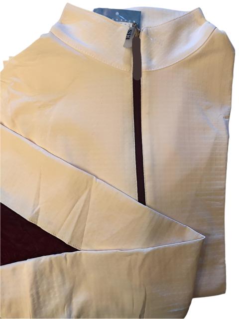 EIS Custom Team Shirts Ivory/Wine EIS- Sunshirts XS equestrian team apparel online tack store mobile tack store custom farm apparel custom show stable clothing equestrian lifestyle horse show clothing riding clothes horses equestrian tack store