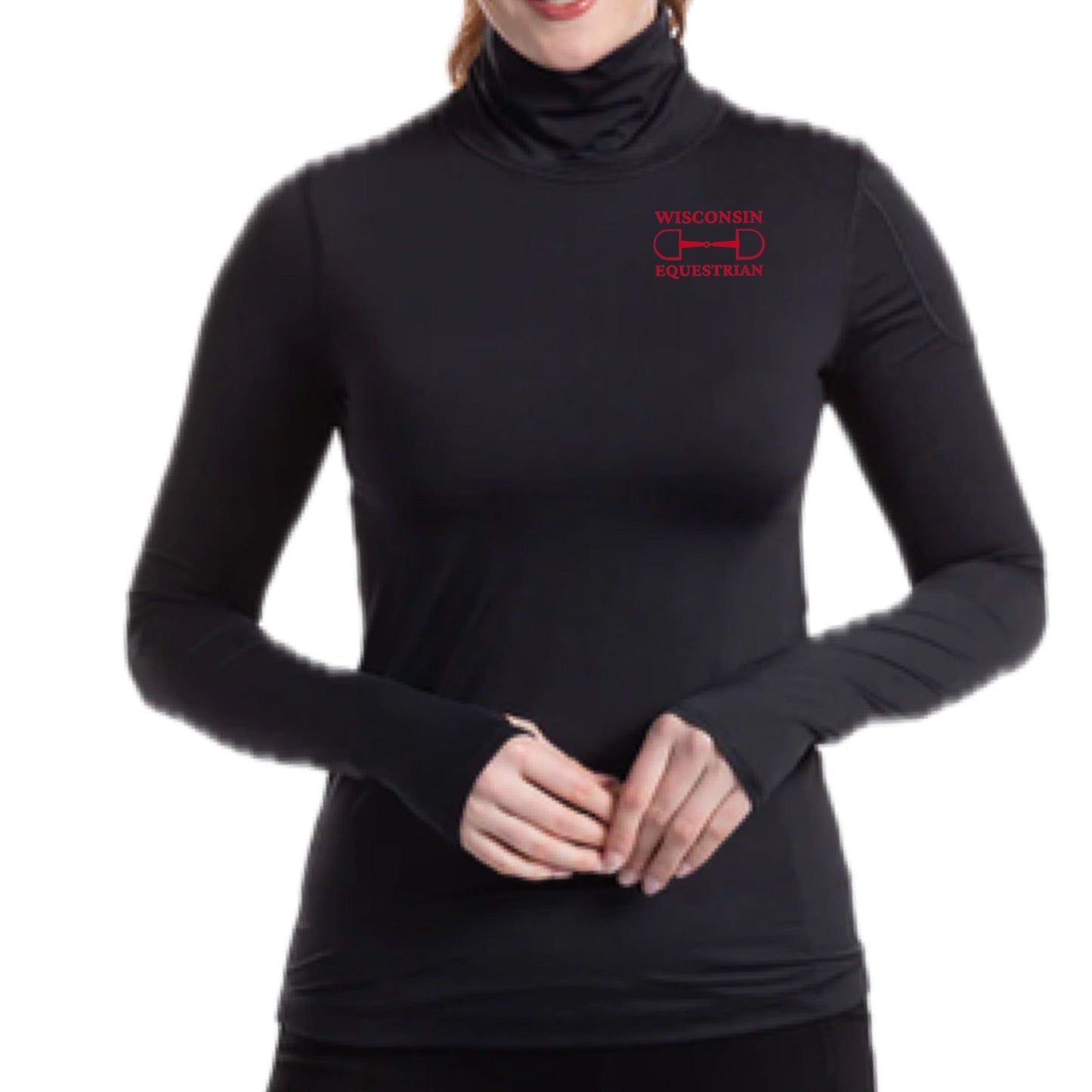 Equestrian Team Apparel Wisconsin Equestrian Ladies BloqUV Turtleneck equestrian team apparel online tack store mobile tack store custom farm apparel custom show stable clothing equestrian lifestyle horse show clothing riding clothes Wisconsin Equestrian Ladies BloqUV Turtleneck horses equestrian tack store