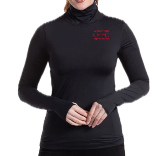 Equestrian Team Apparel Wisconsin Equestrian Ladies BloqUV Turtleneck equestrian team apparel online tack store mobile tack store custom farm apparel custom show stable clothing equestrian lifestyle horse show clothing riding clothes Wisconsin Equestrian Ladies BloqUV Turtleneck horses equestrian tack store