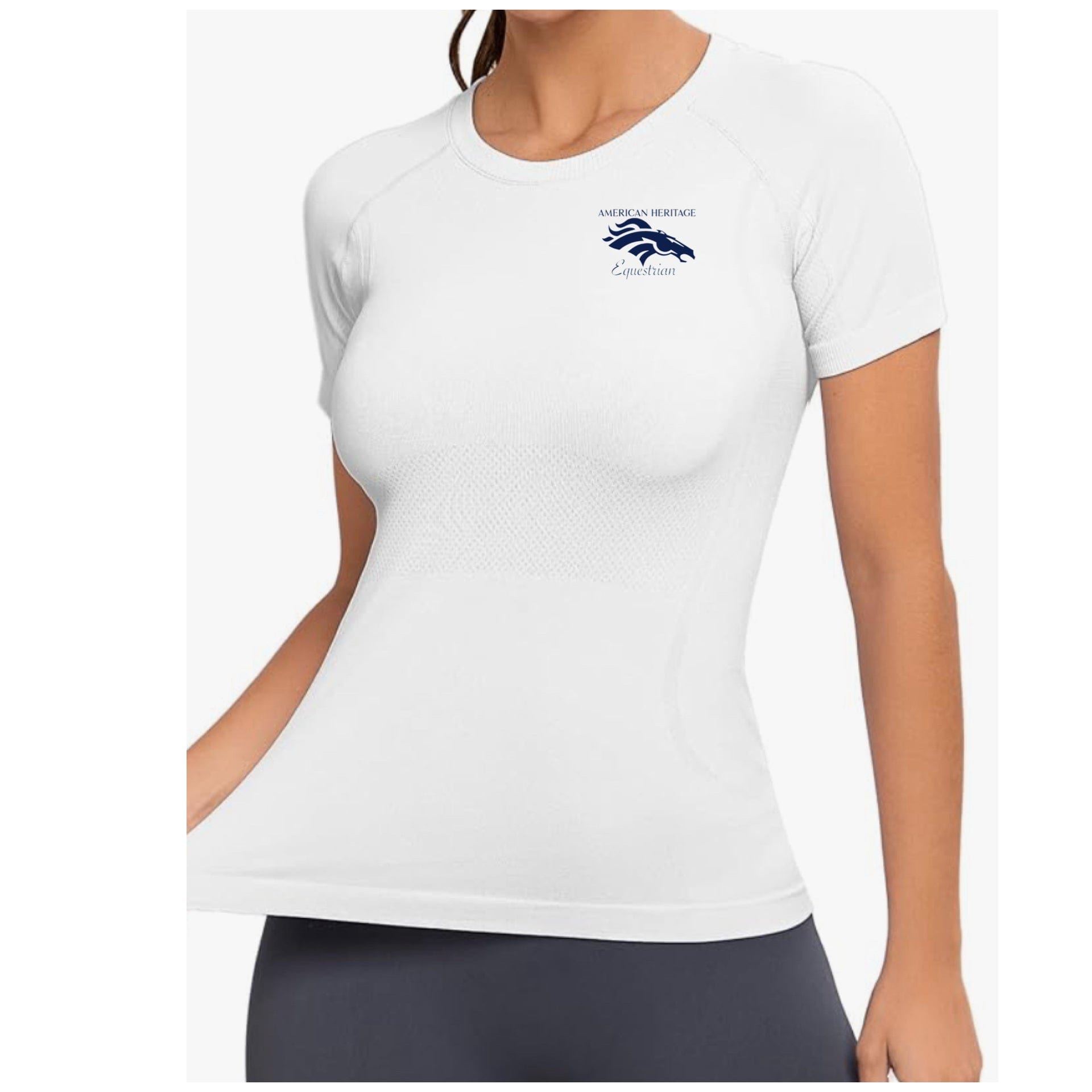 Equestrian Team Apparel Custom Shirts XS / White / Long Sleeve American Heritage- Tech Shirt equestrian team apparel online tack store mobile tack store custom farm apparel custom show stable clothing equestrian lifestyle horse show clothing riding clothes American Heritage- Tech Shirt horses equestrian tack store