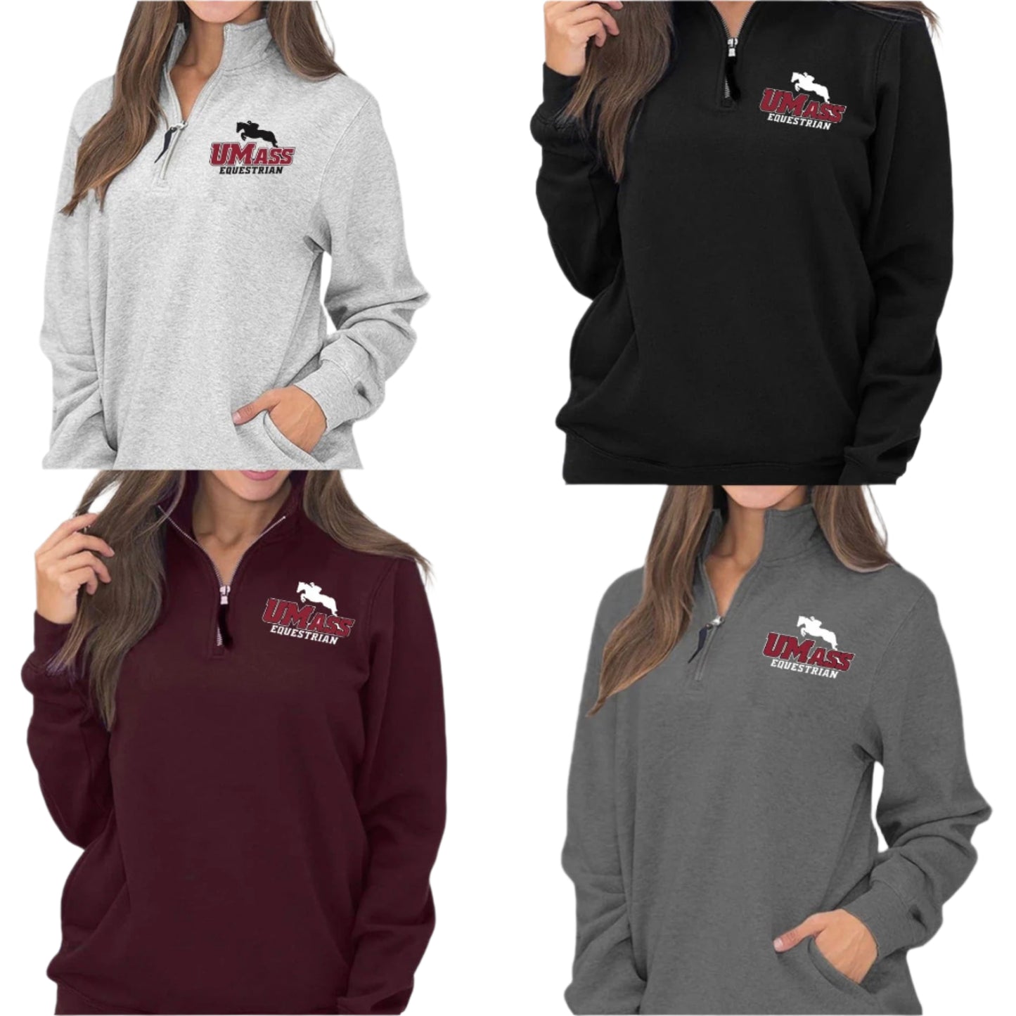 Equestrian Team Apparel U Mass Equestrian Team 1/4 Zip Pullover equestrian team apparel online tack store mobile tack store custom farm apparel custom show stable clothing equestrian lifestyle horse show clothing riding clothes U Mass Equestrian Team 1/4 Zip Pullover horses equestrian tack store