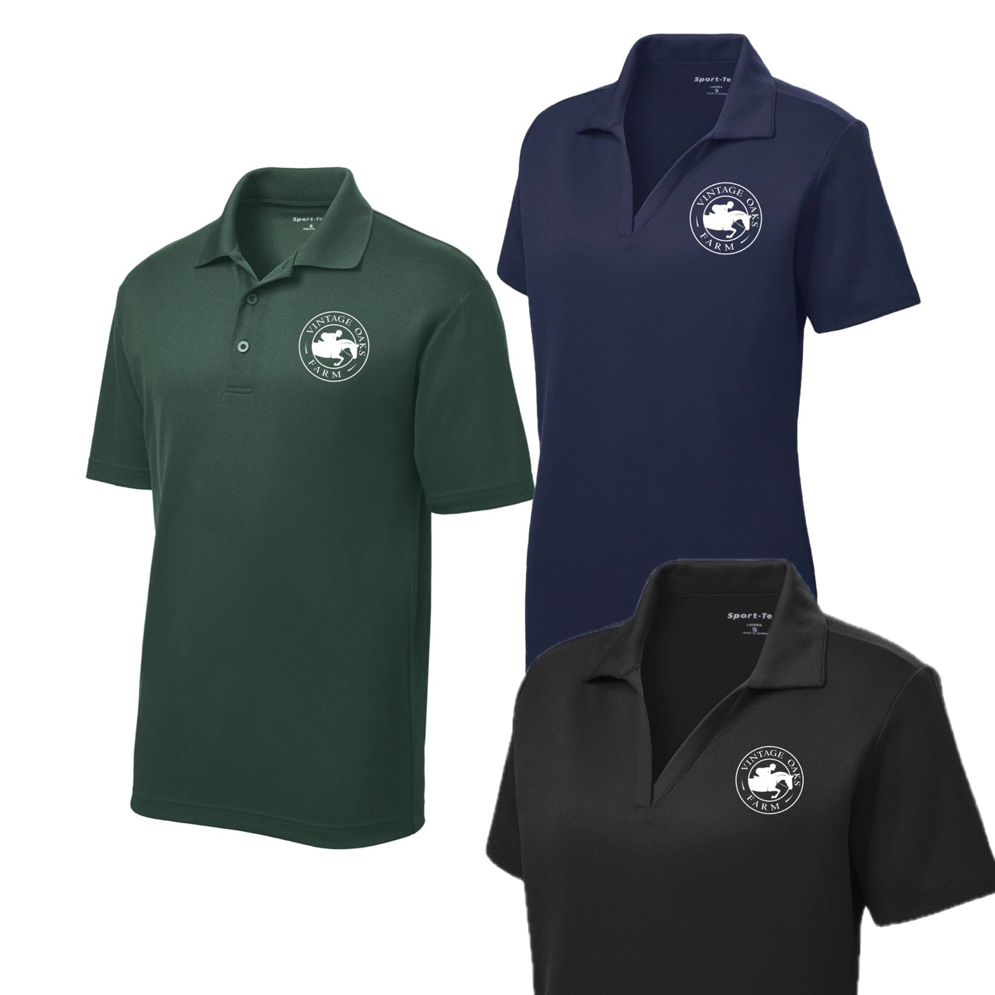 Equestrian Team Apparel Vintage Oaks Farm- Polo Shirts equestrian team apparel online tack store mobile tack store custom farm apparel custom show stable clothing equestrian lifestyle horse show clothing riding clothes Vintage Oaks Farm- Polo Shirts horses equestrian tack store