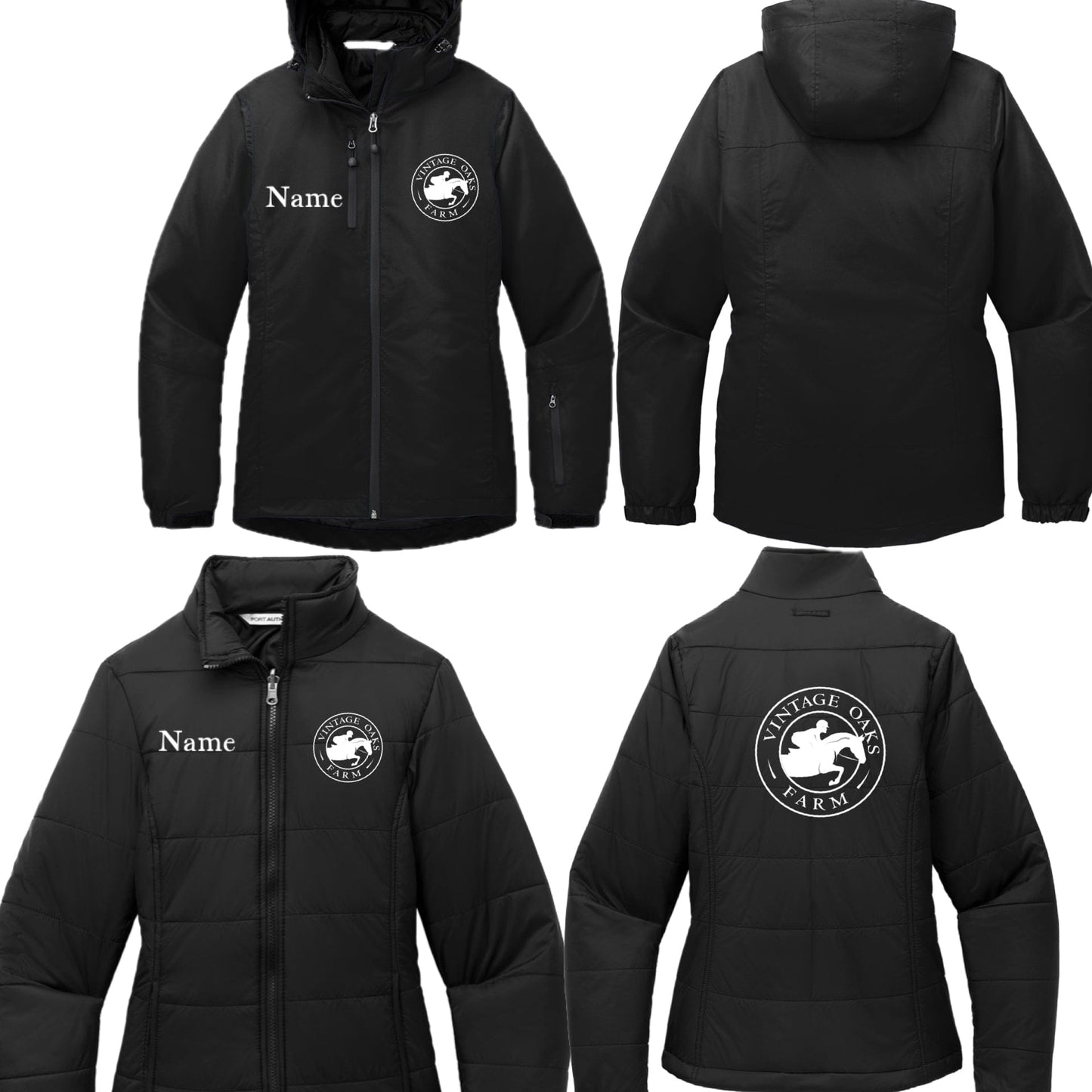 Equestrian Team Apparel Vintage Oaks Farm- 3 in 1 Jacket equestrian team apparel online tack store mobile tack store custom farm apparel custom show stable clothing equestrian lifestyle horse show clothing riding clothes Vintage Oaks Farm- 3 in 1 Jacket horses equestrian tack store