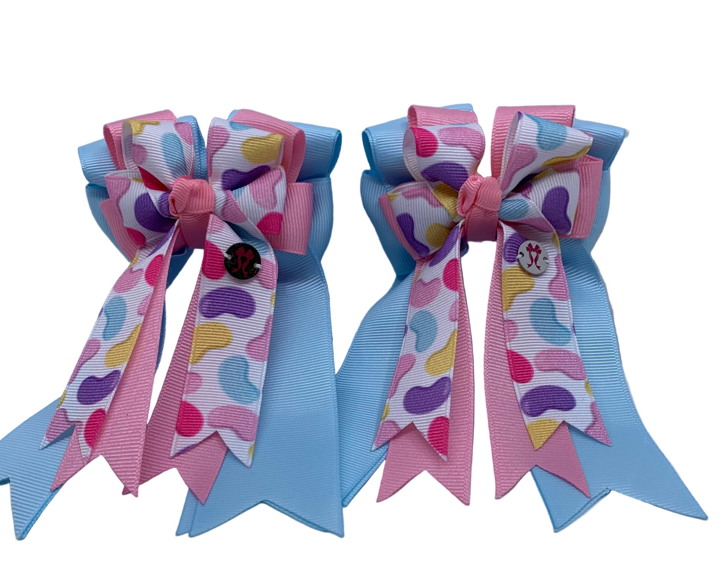 PonyTail Bows 3" Tails PonyTail Bows- Jellybean Spring equestrian team apparel online tack store mobile tack store custom farm apparel custom show stable clothing equestrian lifestyle horse show clothing riding clothes PonyTail Bows | Equestrian Hair Accessories horses equestrian tack store