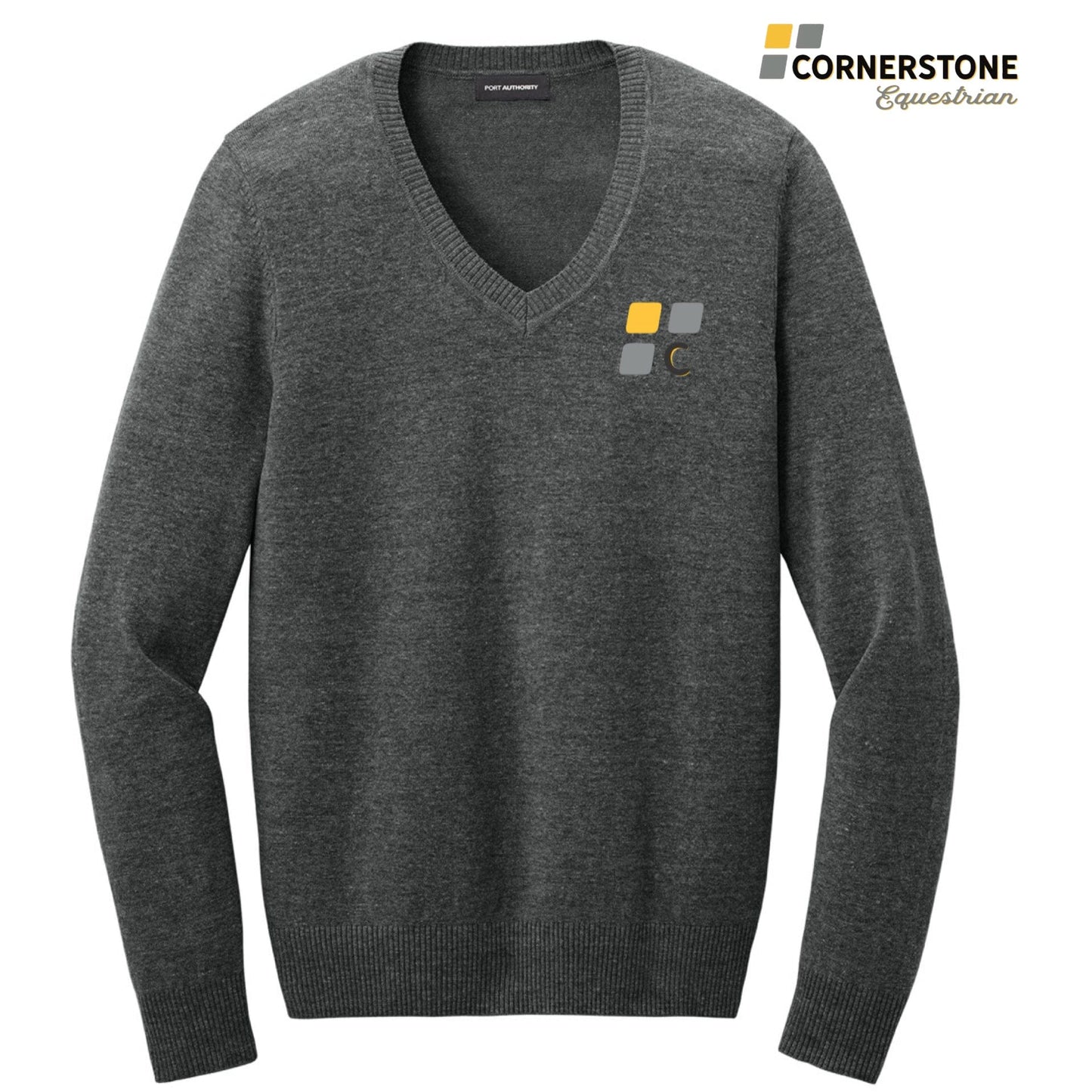 Equestrian Team Apparel Cornerstone Equestrian (TN) - V Neck Sweaters equestrian team apparel online tack store mobile tack store custom farm apparel custom show stable clothing equestrian lifestyle horse show clothing riding clothes Cornerstone Equestrian (TN) - V Neck Sweaters horses equestrian tack store