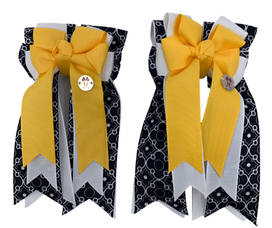 PonyTail Bows 3" Tails PonyTail Bows- Dazzle Yellow equestrian team apparel online tack store mobile tack store custom farm apparel custom show stable clothing equestrian lifestyle horse show clothing riding clothes PonyTail Bows | Equestrian Hair Accessories horses equestrian tack store