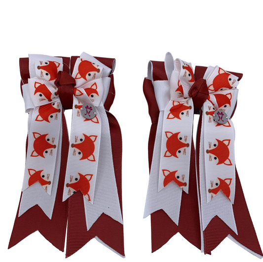 PonyTail Bows 3" Tails PonyTail Bows- Rusty Fox equestrian team apparel online tack store mobile tack store custom farm apparel custom show stable clothing equestrian lifestyle horse show clothing riding clothes PonyTail Bows | Equestrian Hair Accessories horses equestrian tack store