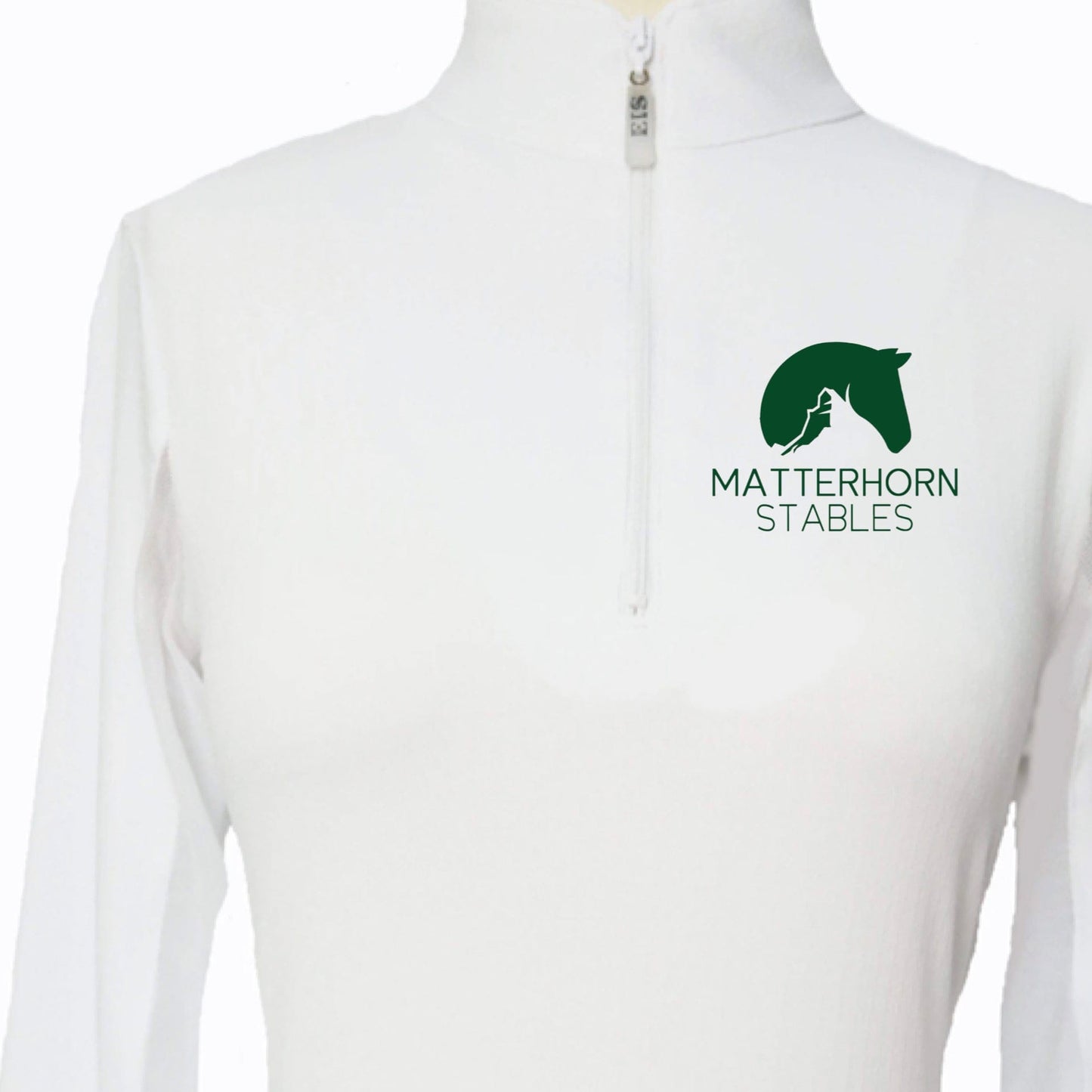 Equestrian Team Apparel White / YL (8/10) Matterhorn Stables- Sun Shirts equestrian team apparel online tack store mobile tack store custom farm apparel custom show stable clothing equestrian lifestyle horse show clothing riding clothes Matterhorn Stables- Sun Shirts horses equestrian tack store