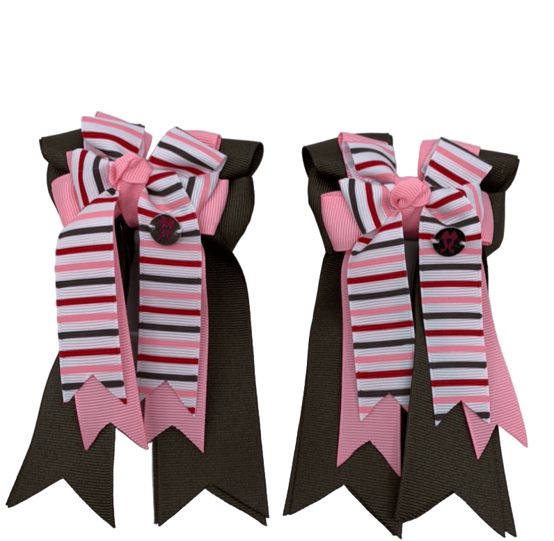 PonyTail Bows 3" Tails PonyTail Bows-Charming Brown Base equestrian team apparel online tack store mobile tack store custom farm apparel custom show stable clothing equestrian lifestyle horse show clothing riding clothes PonyTail Bows | Equestrian Hair Accessories horses equestrian tack store