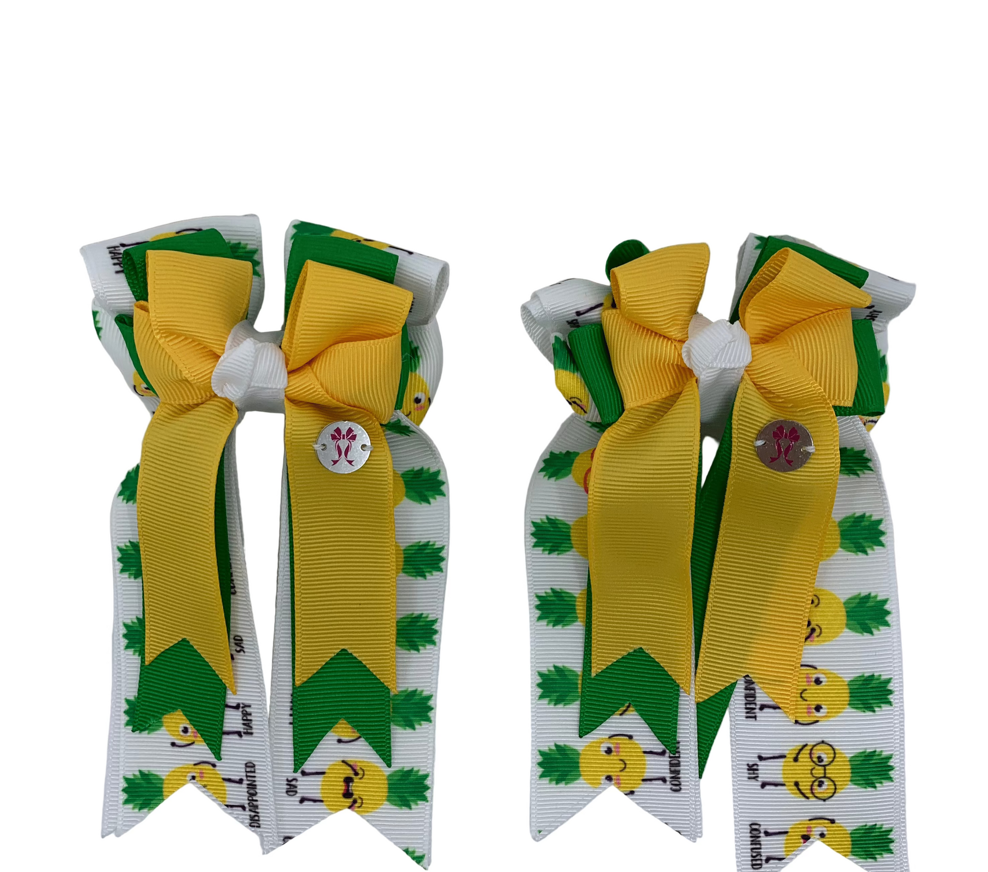 PonyTail Bows 3" Tails PonyTail Bows- Pineapple Emotions equestrian team apparel online tack store mobile tack store custom farm apparel custom show stable clothing equestrian lifestyle horse show clothing riding clothes PonyTail Bows | Equestrian Hair Accessories horses equestrian tack store