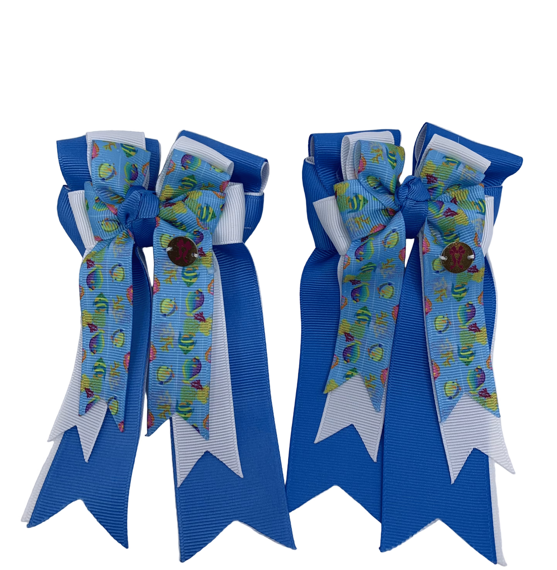 PonyTail Bows 3" Tails PonyTail Bows- Fish Blue PonyTail Bows equestrian team apparel online tack store mobile tack store custom farm apparel custom show stable clothing equestrian lifestyle horse show clothing riding clothes PonyTail Bows | Equestrian Hair Accessories horses equestrian tack store