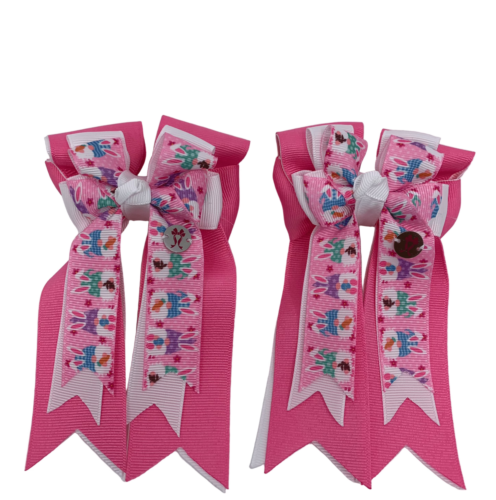 PonyTail Bows 3" Tails PonyTail Bows- Pink Bunny Gnomes equestrian team apparel online tack store mobile tack store custom farm apparel custom show stable clothing equestrian lifestyle horse show clothing riding clothes PonyTail Bows | Equestrian Hair Accessories horses equestrian tack store