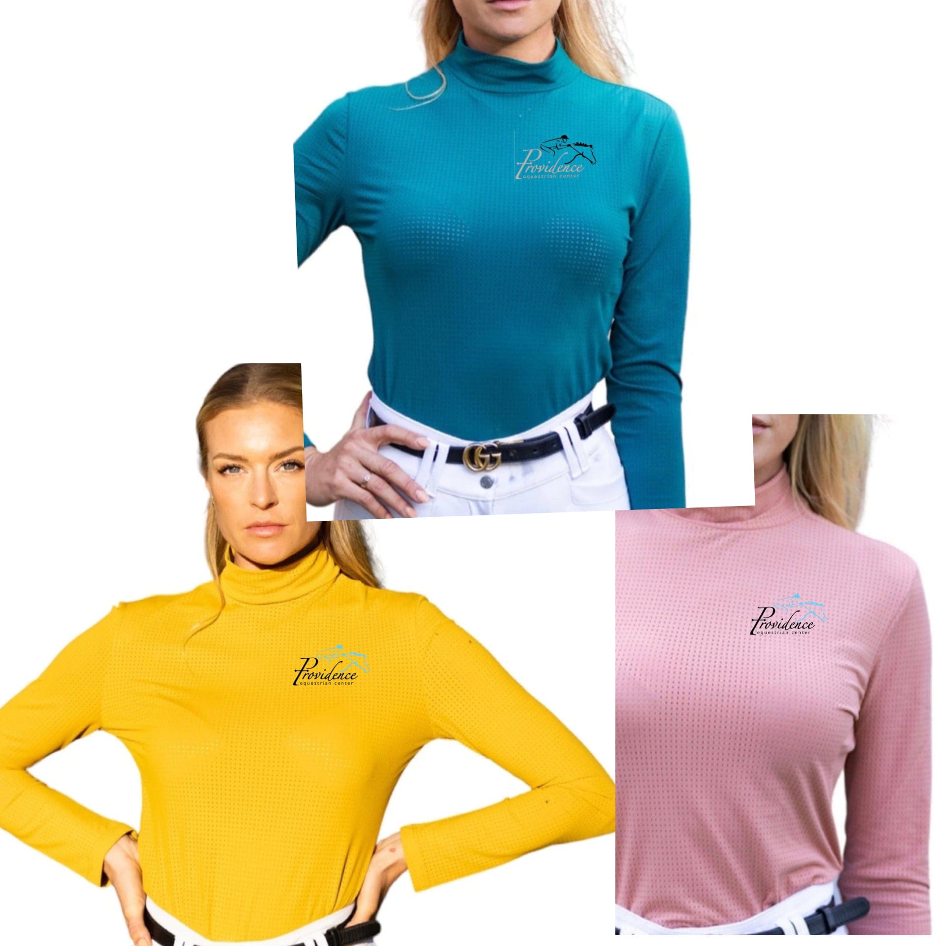 Equestrian Team Apparel XS / Amalfi Blue Providence Equestrian Center- Perforated Tech Top equestrian team apparel online tack store mobile tack store custom farm apparel custom show stable clothing equestrian lifestyle horse show clothing riding clothes Providence Equestrian Center- Perforated Tech Top horses equestrian tack store