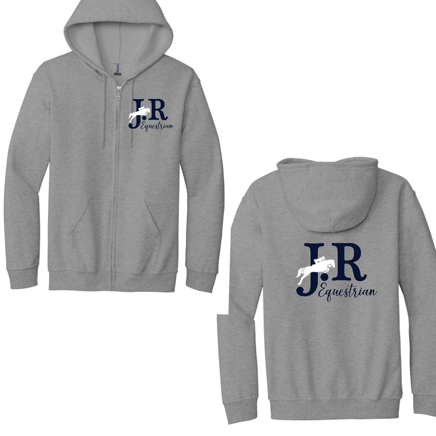 Equestrian Team Apparel J.R Equestrian- Zip Up Hoodie equestrian team apparel online tack store mobile tack store custom farm apparel custom show stable clothing equestrian lifestyle horse show clothing riding clothes J.R Equestrian- Zip Up Hoodie horses equestrian tack store